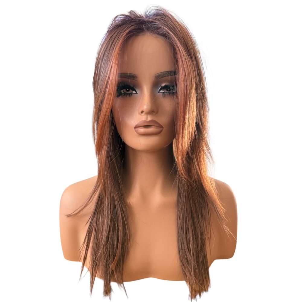 Ellen Wille “Music”  cinnamon brown rooted synthetic wig ( heat friendly) long